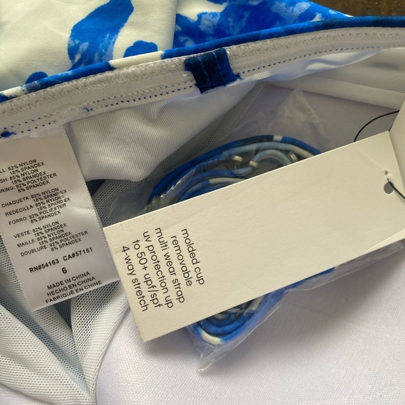 Calvin Klein blue and white one piece bathing suit - Picture 6 of 13